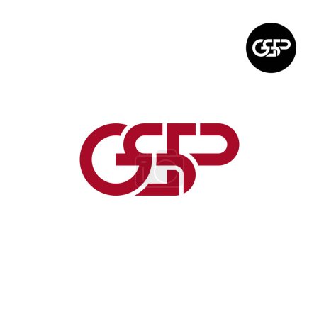 Illustration for Letter GSP Monogram Logo Design - Royalty Free Image