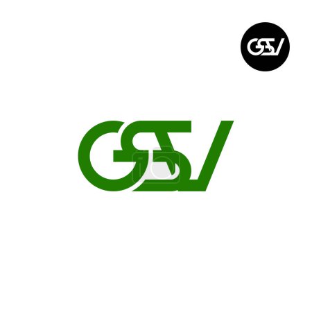 Téléchargez les illustrations : Lettre GSV Monogram Logo Design - en licence libre de droit