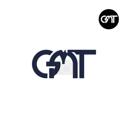 Téléchargez les illustrations : Lettre GMT Monogram Logo Design - en licence libre de droit