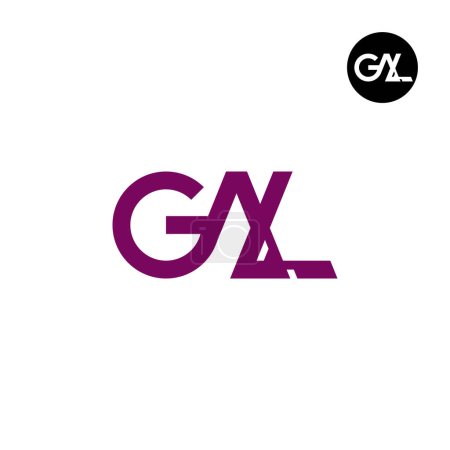 Illustration for Letter GAL Monogram Logo Design - Royalty Free Image