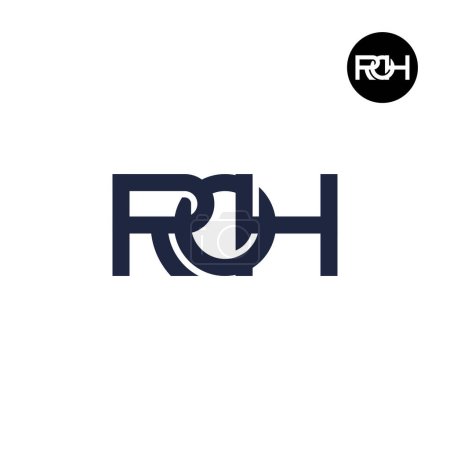 Illustration for Letter ROH Monogram Logo Design - Royalty Free Image
