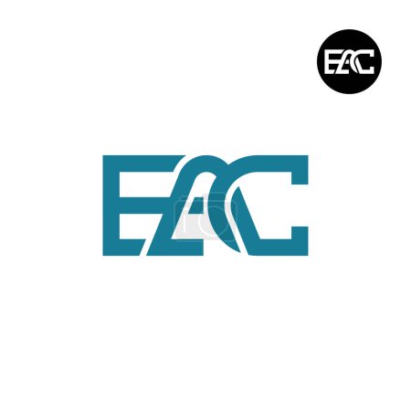 Ilustración de Letra EAC Monograma Diseño de Logo - Imagen libre de derechos