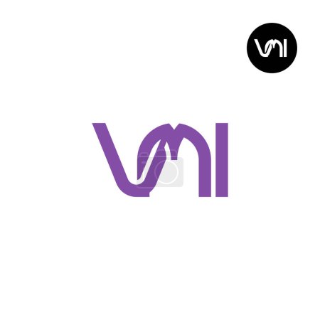 Illustration for Letter VMI Monogram Logo Design - Royalty Free Image