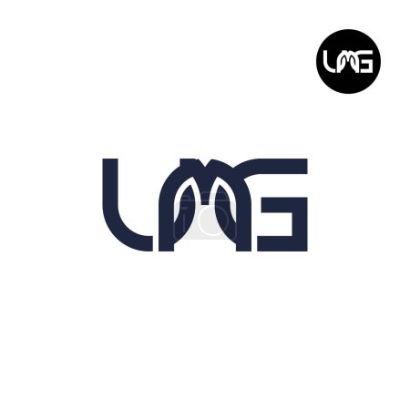 Ilustración de Carta UMG Monograma Logo Diseño - Imagen libre de derechos