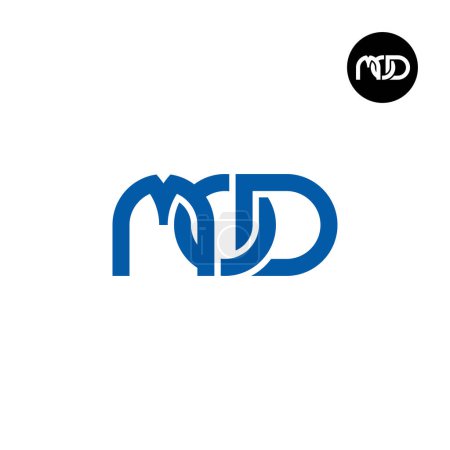 Ilustración de Letra MOD Monograma Logo Diseño - Imagen libre de derechos