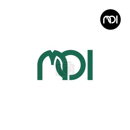 Ilustración de Carta MOI Monograma Logo Diseño - Imagen libre de derechos