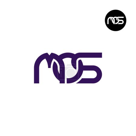 Illustration for Letter MOS Monogram Logo Design - Royalty Free Image