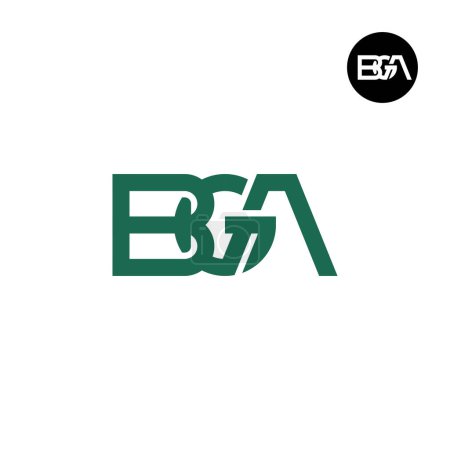Illustration for Letter BGA Monogram Logo Design - Royalty Free Image