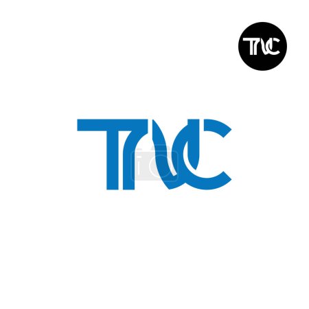 Téléchargez les illustrations : Lettre TNC Monogram Logo Design - en licence libre de droit