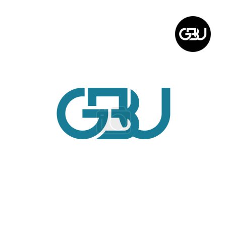 Ilustración de Letra GBU Monograma Logo Design - Imagen libre de derechos