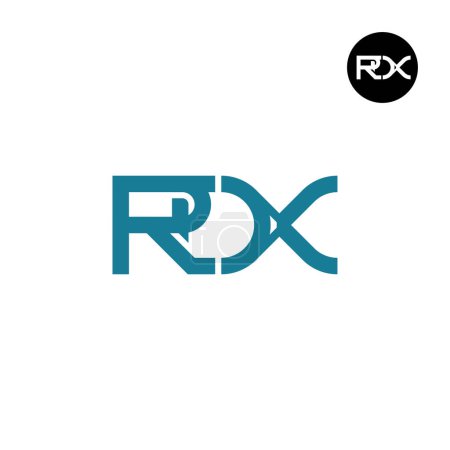 Illustration for Letter RDX Monogram Logo Design - Royalty Free Image