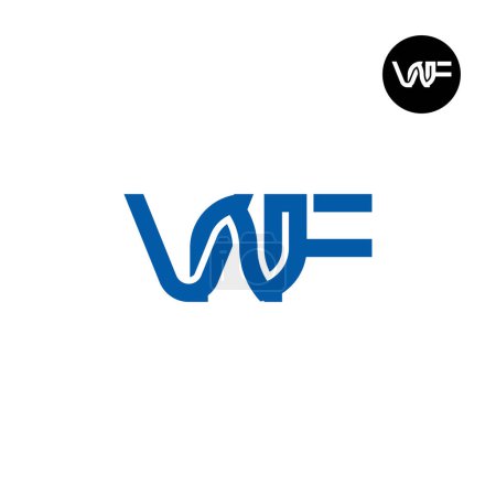 Ilustración de Letra VNF monograma logotipo de diseño - Imagen libre de derechos