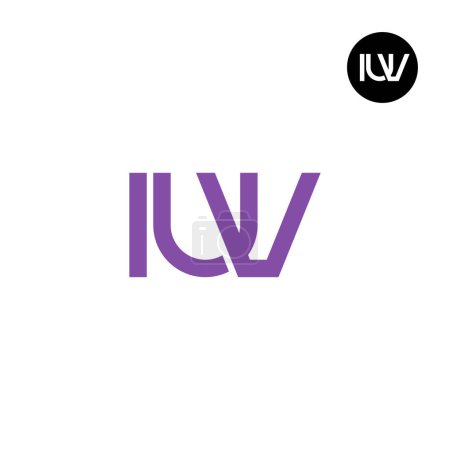 Ilustración de Carta IUV monograma logotipo de diseño - Imagen libre de derechos
