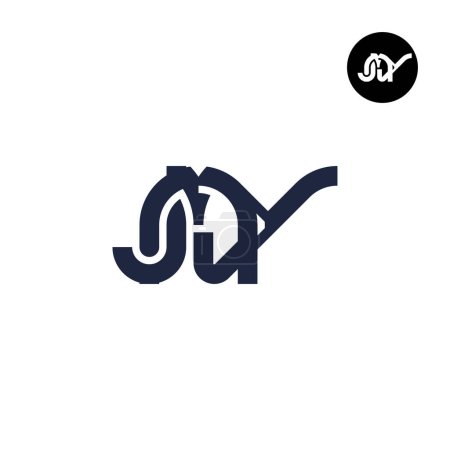 Ilustración de Letra JMY Monogram Logo Design - Imagen libre de derechos