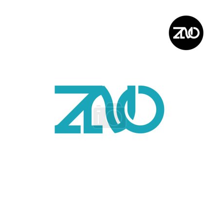 Illustration for Letter ZNO Monogram Logo Design - Royalty Free Image