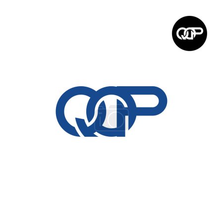 Ilustración de Carta QOP Monograma Logo Diseño - Imagen libre de derechos