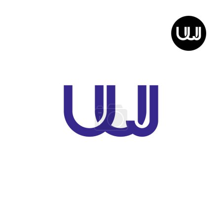 Ilustración de Carta UUJ Monograma Logo Diseño - Imagen libre de derechos