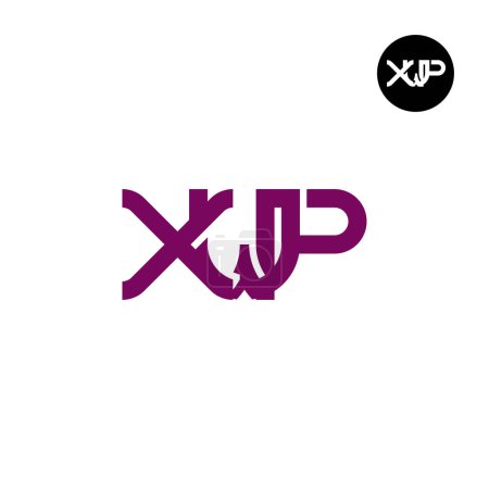 Illustration for Letter XWP Monogram Logo Design - Royalty Free Image