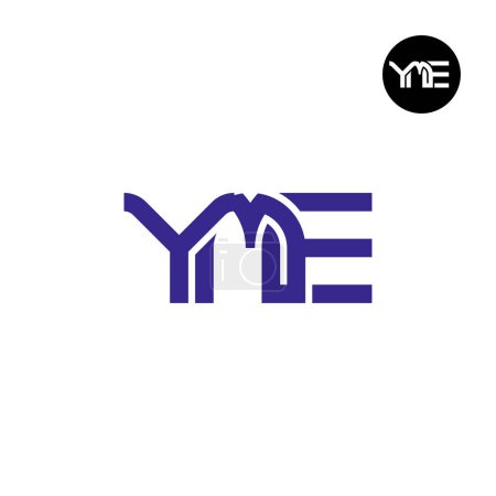 Ilustración de Letra YME Monograma Logo Design - Imagen libre de derechos