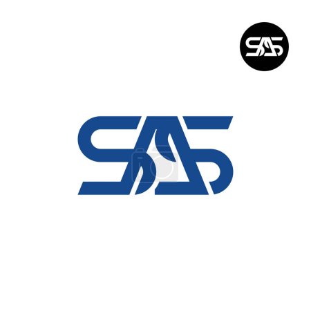 Illustration for Letter SAS Monogram Logo Design - Royalty Free Image