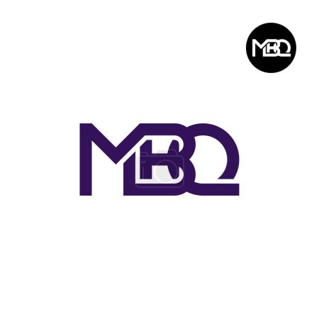 Ilustración de Letra Diseño del logotipo del monograma de MBQ - Imagen libre de derechos