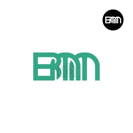 Illustration for Letter BMM Monogram Logo Design - Royalty Free Image