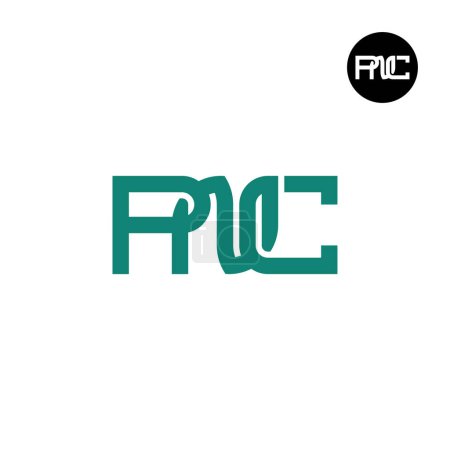 Ilustración de Diseño del logotipo del monograma de la letra PNC - Imagen libre de derechos
