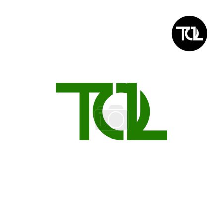 Ilustración de Carta TOL Monograma Logo Diseño - Imagen libre de derechos