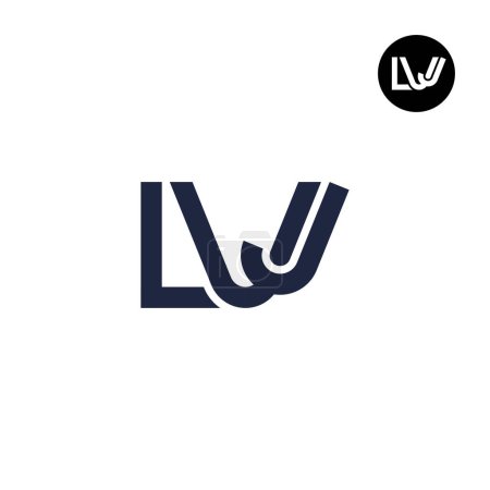 Ilustración de Letra LVJ Monograma Logo Design - Imagen libre de derechos
