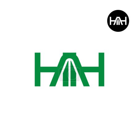 Illustration for Letter HAH Monogram Logo Design - Royalty Free Image