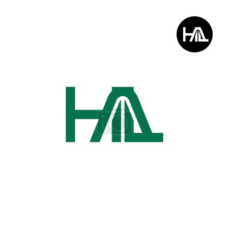 Ilustración de Letra HAL Monograma Logo Design - Imagen libre de derechos