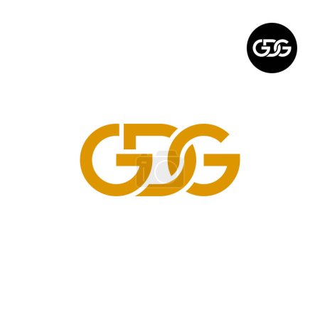 Illustration for Letter GDG Monogram Logo Design - Royalty Free Image