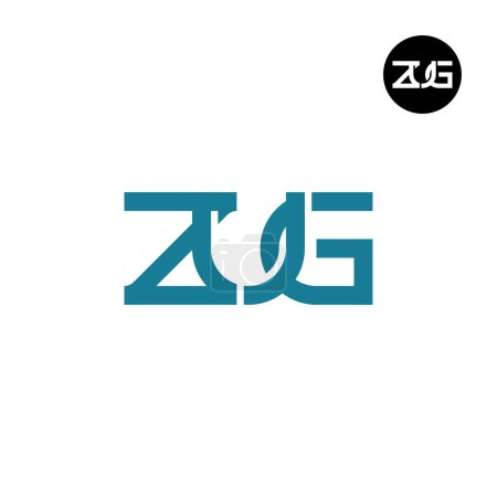 Ilustración de Letra ZUG Monograma Logo Design - Imagen libre de derechos
