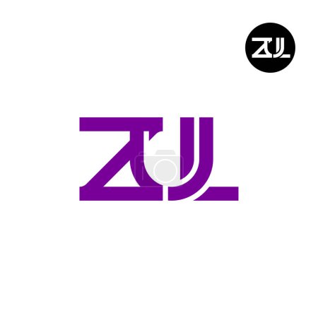 Téléchargez les illustrations : Lettre ZUL Monogram Logo Design - en licence libre de droit