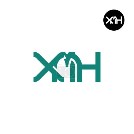 Téléchargez les illustrations : Lettre XMH Monogram Logo Design - en licence libre de droit