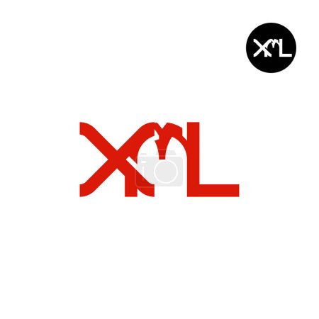Ilustración de Carta XML Monograma Diseño de Logo - Imagen libre de derechos