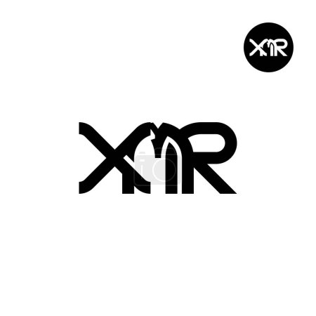 Illustration for Letter XMR Monogram Logo Design - Royalty Free Image