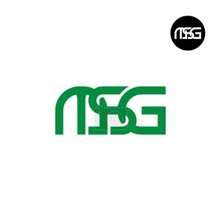 Ilustración de Letra MSG Monograma Logo Design - Imagen libre de derechos