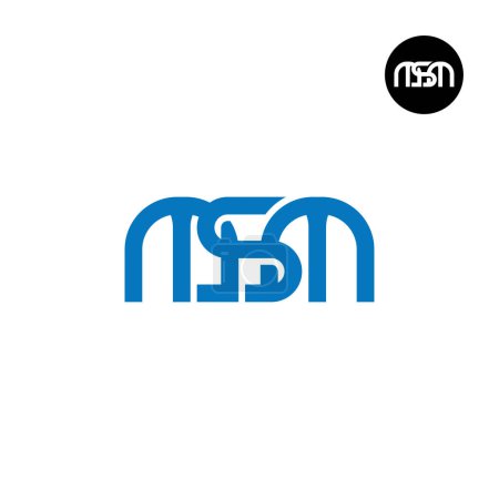 Téléchargez les illustrations : Lettre MSM Monogram Logo Design - en licence libre de droit