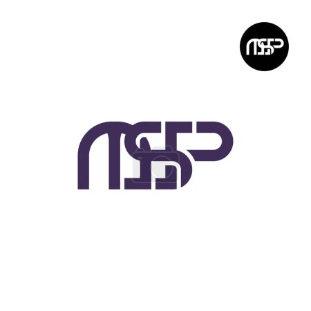 Illustration for Letter MSP Monogram Logo Design - Royalty Free Image