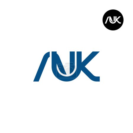 Téléchargez les illustrations : Lettre AUK Monogram Logo Design - en licence libre de droit