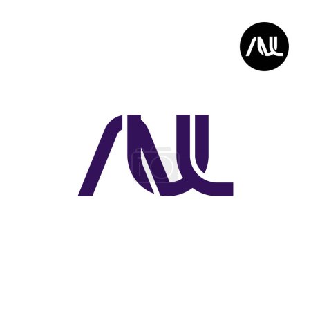 Illustration for Letter AUL Monogram Logo Design - Royalty Free Image