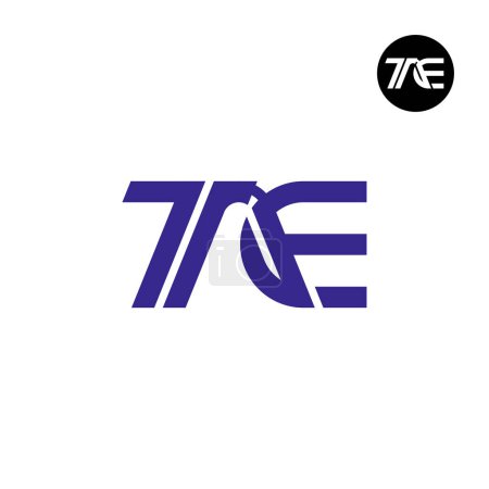 Illustration for Letter TAE Monogram Logo Design - Royalty Free Image