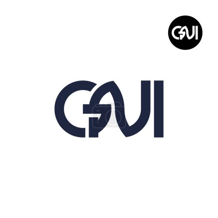 Illustration for Letter GNI Monogram Logo Design - Royalty Free Image