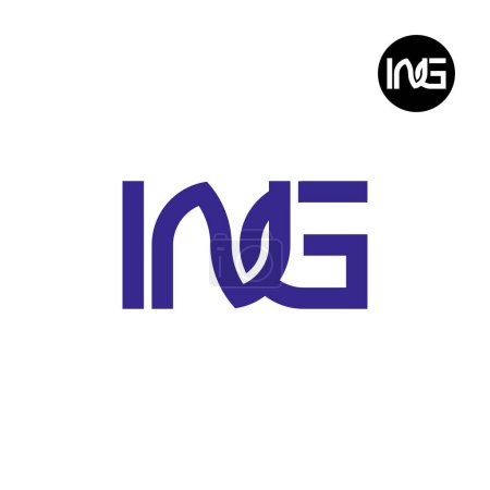 Ilustración de Letra ING Monogram Logo Design - Imagen libre de derechos