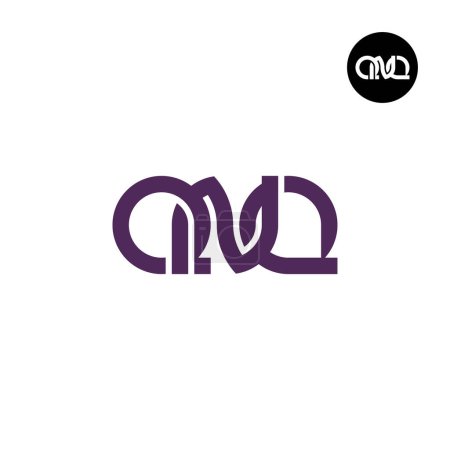 Ilustración de Letra QNQ Monograma Diseño de Logo - Imagen libre de derechos