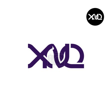 Ilustración de Diseño del logotipo del monograma de la letra XNQ - Imagen libre de derechos