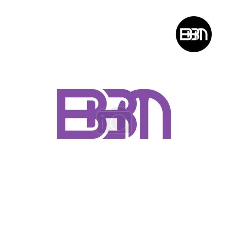 Ilustración de Diseño del logotipo de la letra BBM monograma - Imagen libre de derechos