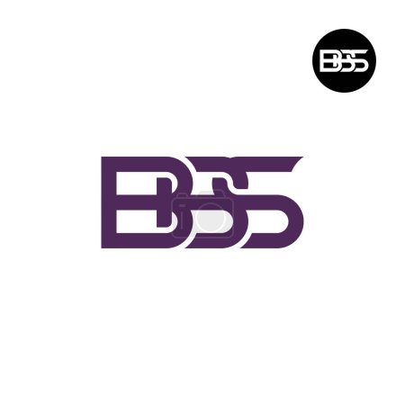 Illustration pour Lettre BBS Monogram Logo Design - image libre de droit