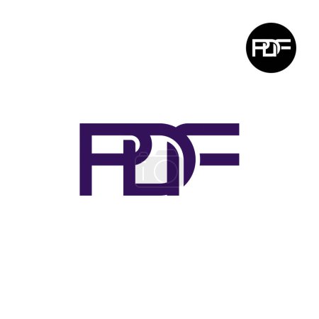 Ilustración de Carta Diseño del logotipo del monograma PDF - Imagen libre de derechos